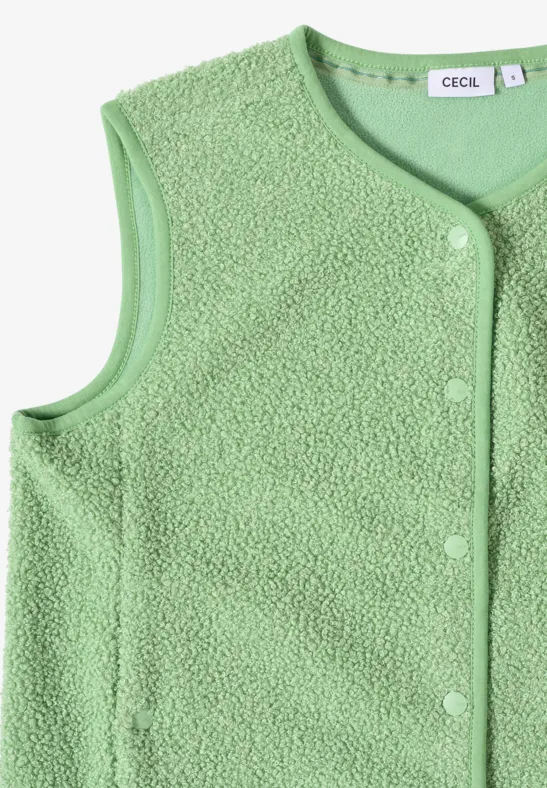 Wollen gilet fennel green