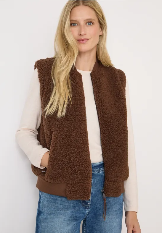 Teddy Weste mocha caramel