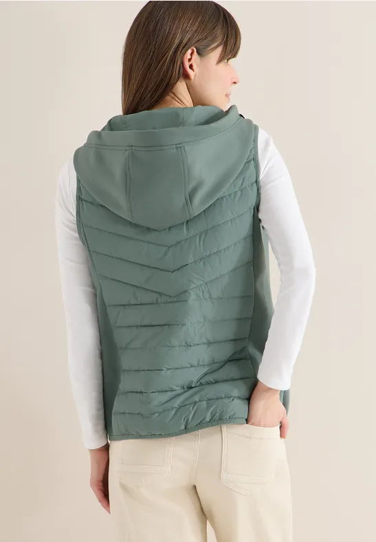 Gilet à capuche kelp green