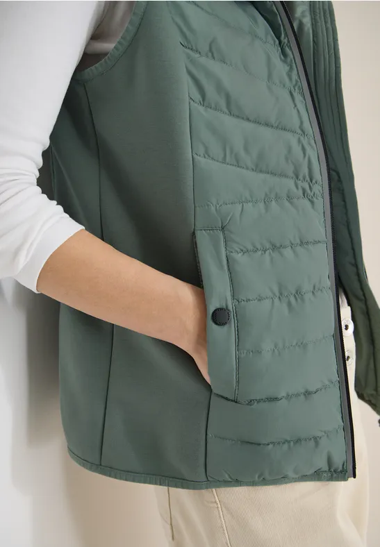 Gilet à capuche kelp green