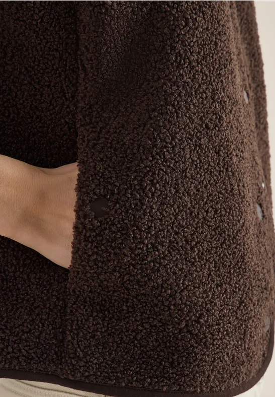 Vest met knoopsluiting macchiato brown