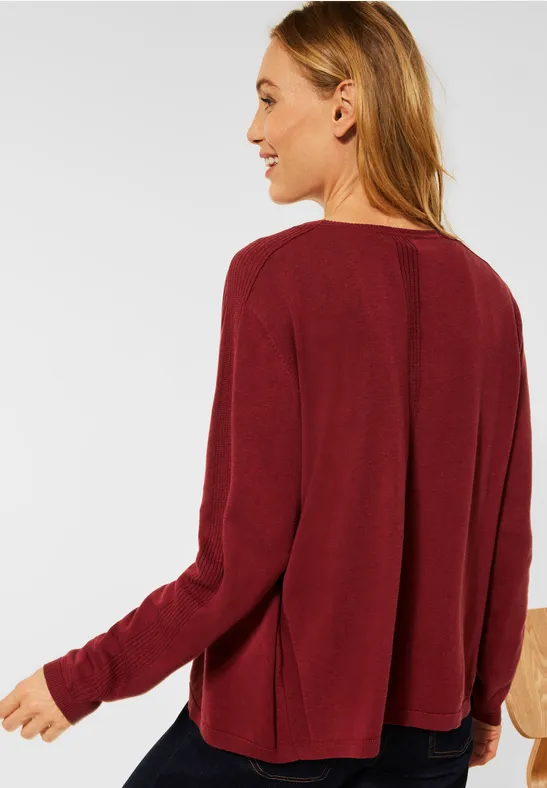 Offene Strickjacke copper brown