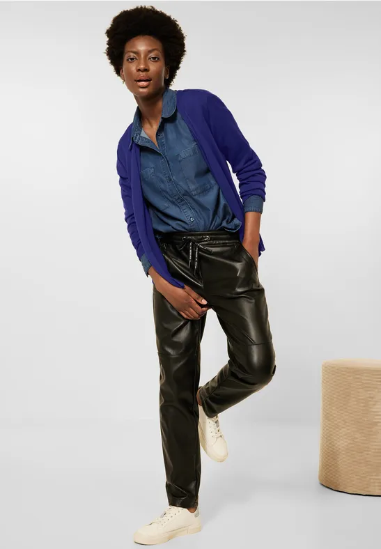 Veste en maille ouverte cosmic blue