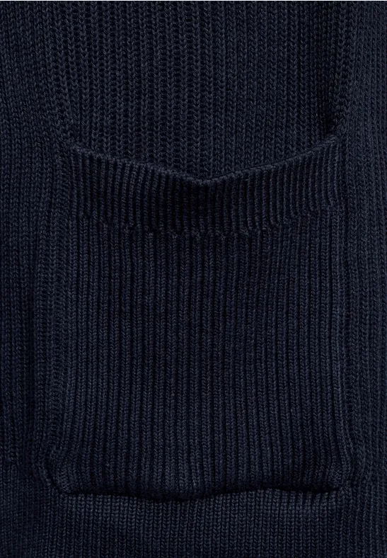 Langer Cardigan mit Struktur deep blue