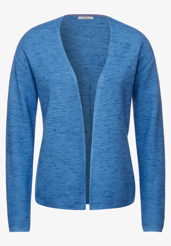 Open melange cardigan mountain blue heather melange