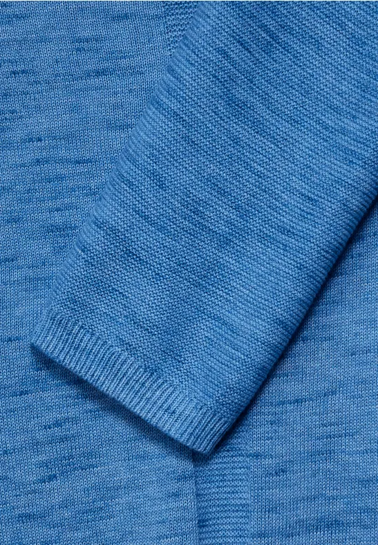 Open melange cardigan mountain blue heather melange
