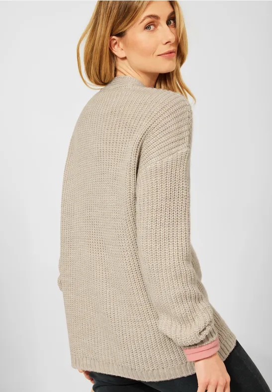 Chunky Cardigan macchiato beige melange