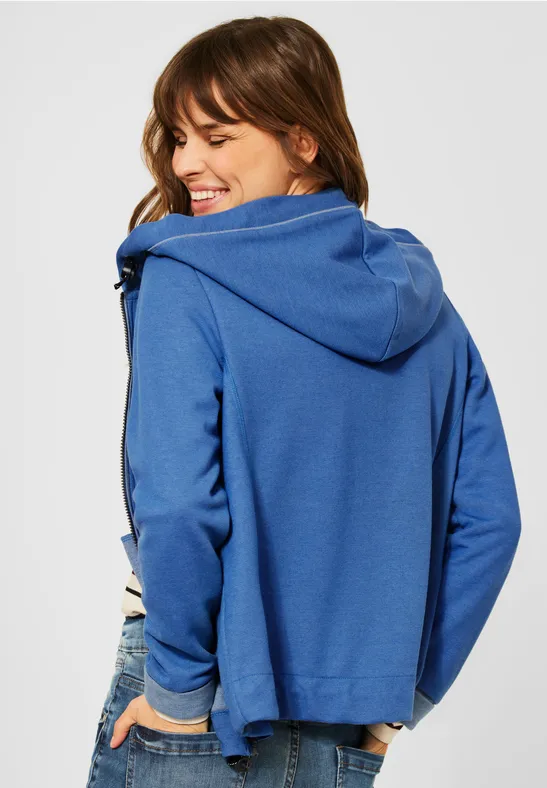 Veste en sweat double-face just blue