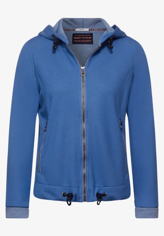 Veste en sweat double-face just blue