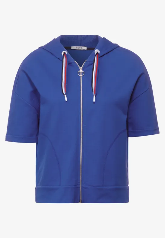 Rozpinana bluza z krótkim rękawem regatta blue