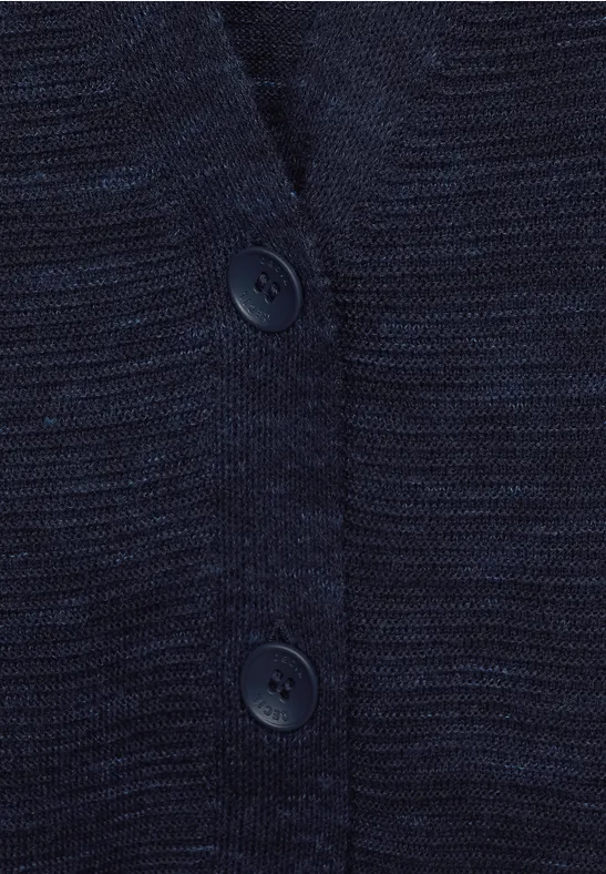 Gemêleerde cardigan deep blue heather melange