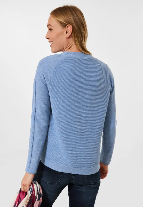 Gemêleerde cardigan light blue heather melange