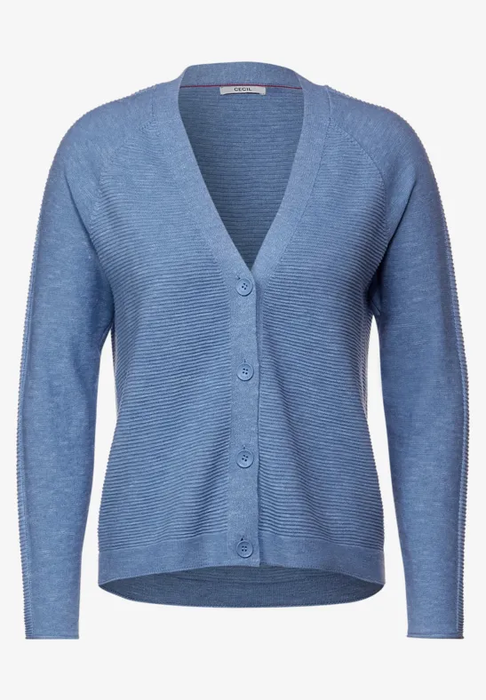 Gemêleerde cardigan light blue heather melange