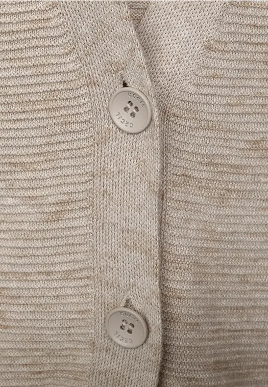 Cardigan chiné oak wood beige heather melange
