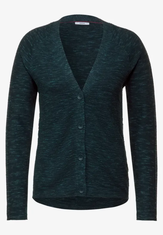 Gemêleerde cardigan pine green heather melange