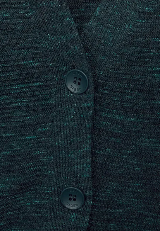 Gemêleerde cardigan pine green heather melange