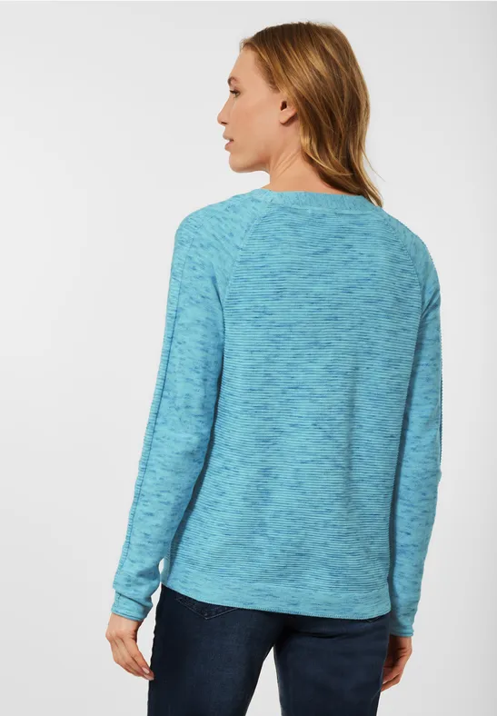 Cardigan chiné aquatic blue