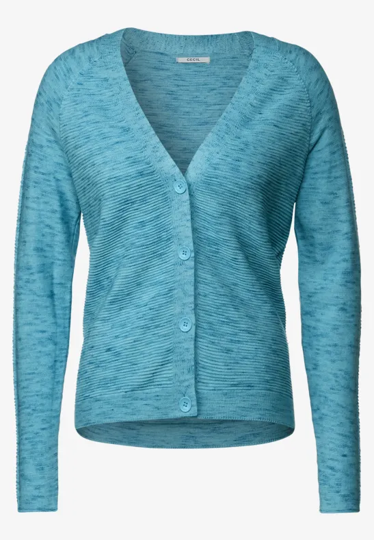 Cardigan chiné aquatic blue