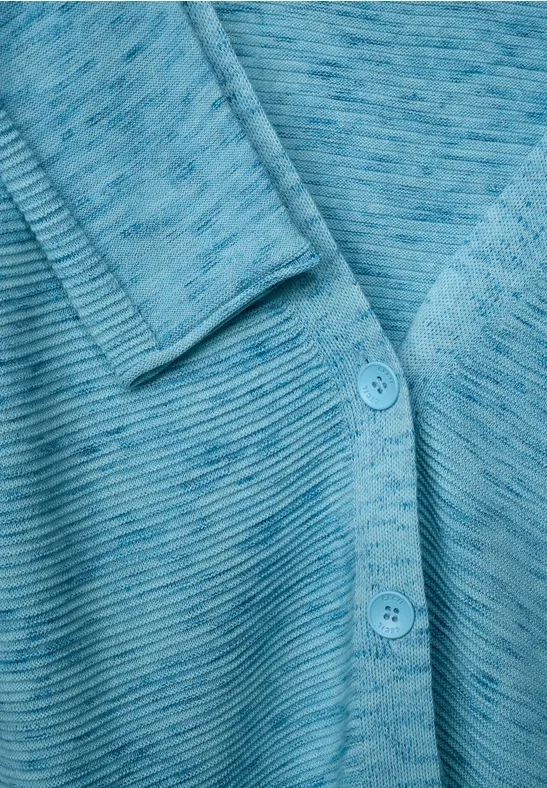 Cardigan chiné aquatic blue