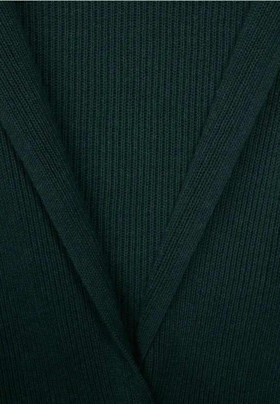 Lange cardigan met structuur ponderosa pine green