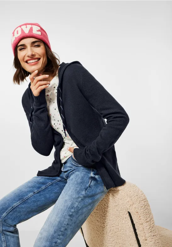Cosy vest met rits night sky blue
