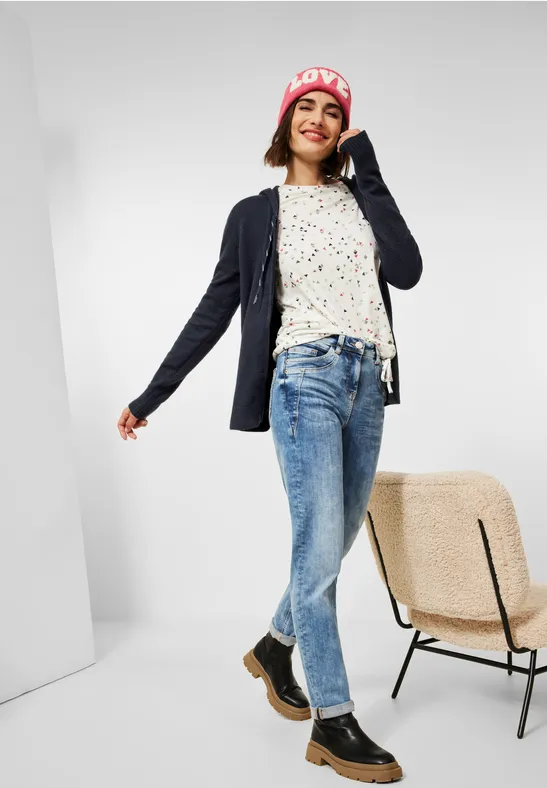 Cosy vest met rits night sky blue
