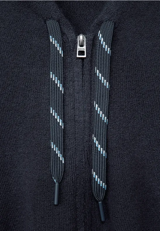 Cosy vest met rits night sky blue
