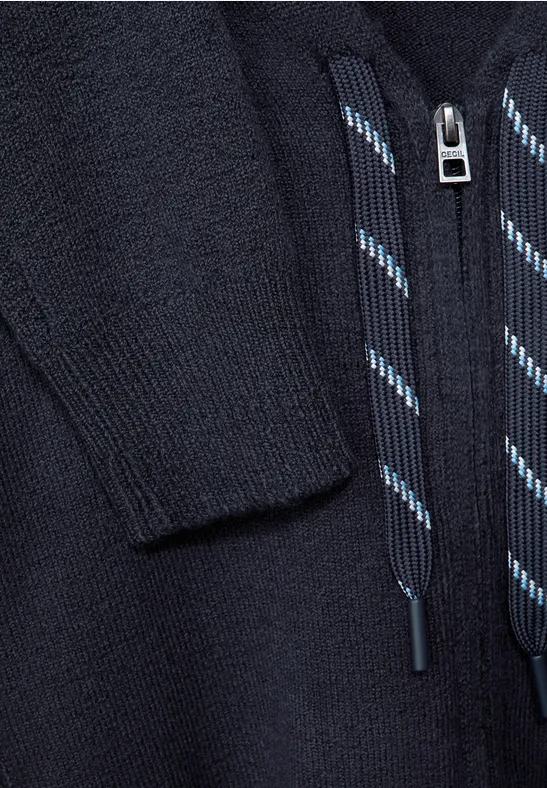Cosy vest met rits night sky blue