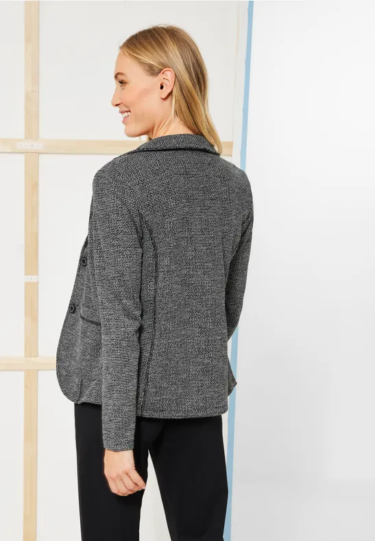 Jacquard Sweatblazer Black