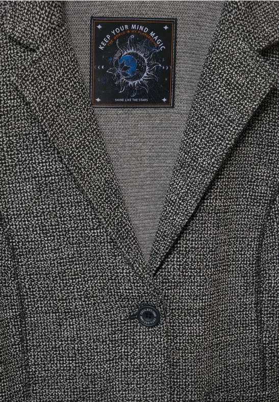 Jacquard Sweatblazer Black
