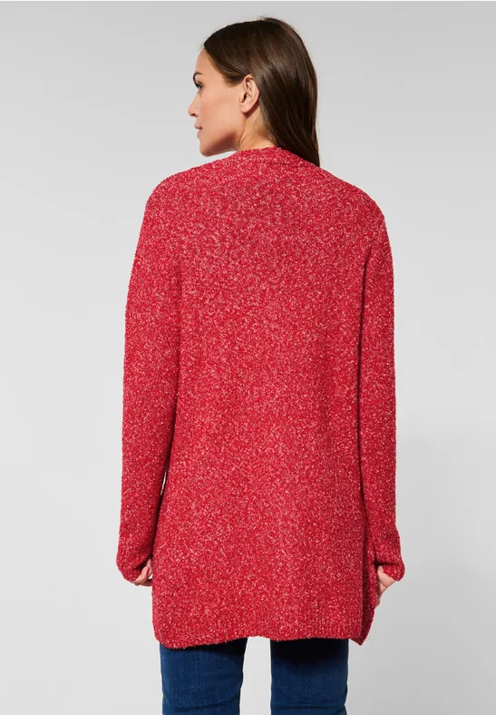 Cardigan bouclé strong red