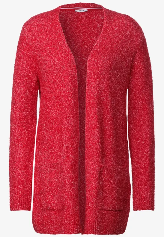 Cardigan bouclé strong red