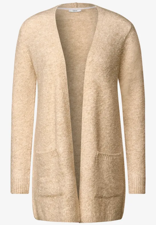 Cardigan bouclé almond beige melange