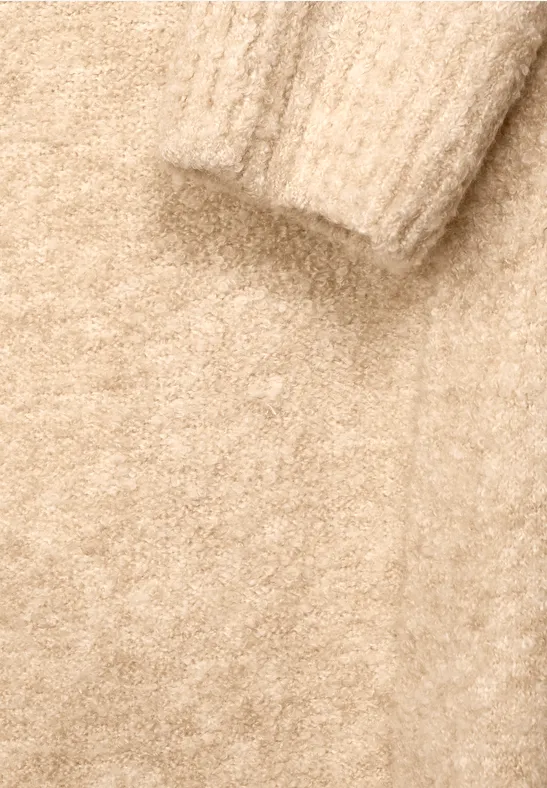 Cardigan bouclé almond beige melange