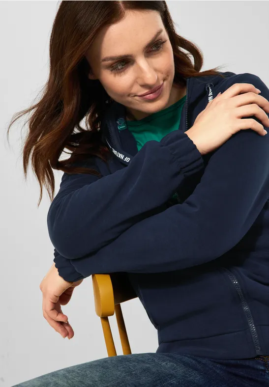 Sweatshirtjacke mit Zipper deep blue