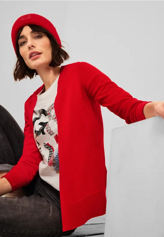 Cardigan basique strong red