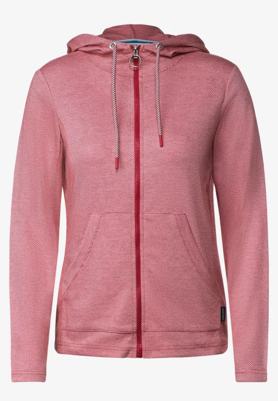 Sweatshirtjacke mit Kapuze strong red