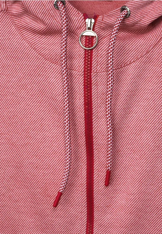 Sweatshirtjacke mit Kapuze strong red