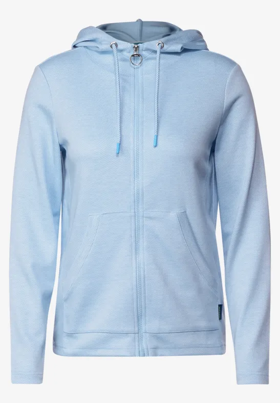 Sweatshirtjacke mit Kapuze faded blue