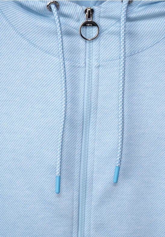 Sweatshirtjacke mit Kapuze faded blue