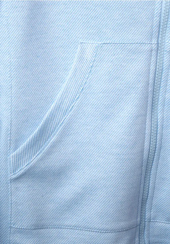 Sweatshirtjacke mit Kapuze faded blue