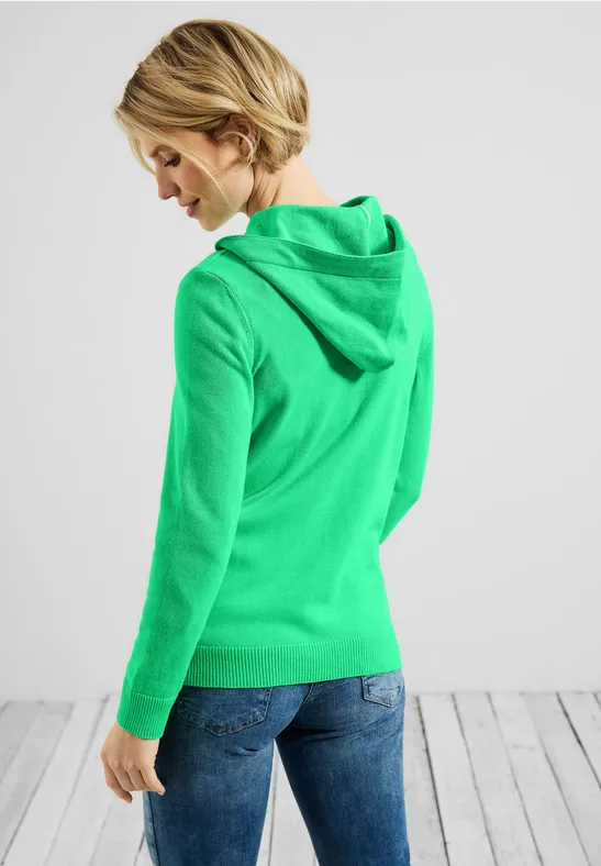 Hoodie Zipper Cardigan smash green