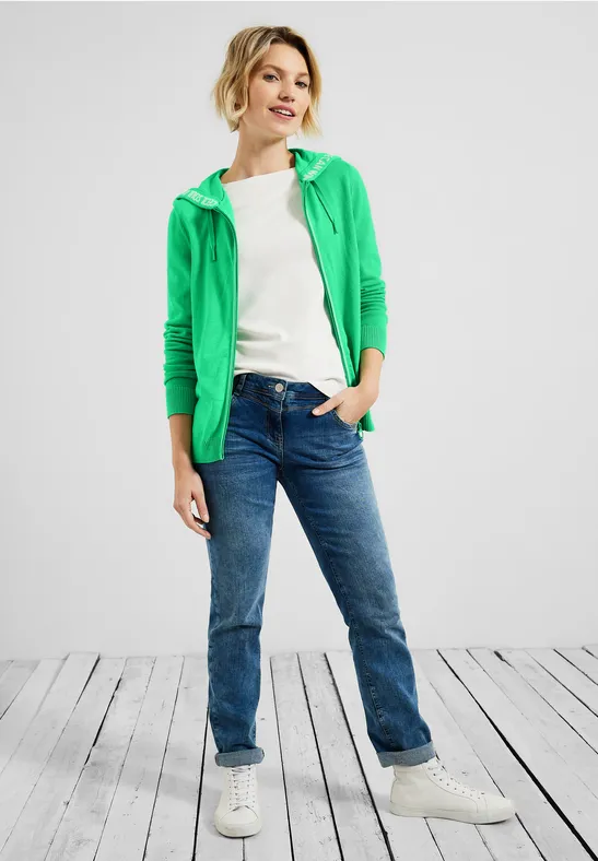 Hoodie Zipper Cardigan smash green