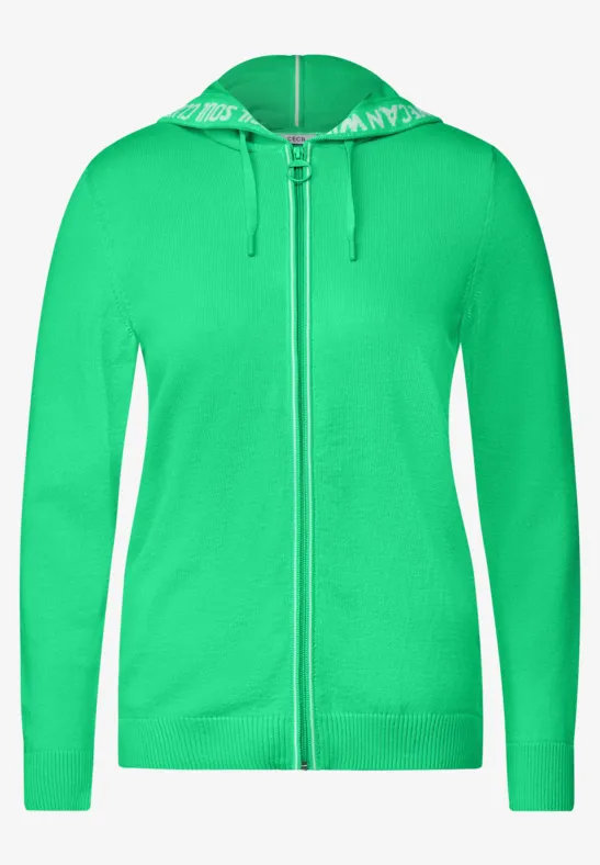Hoodie Zipper Cardigan smash green