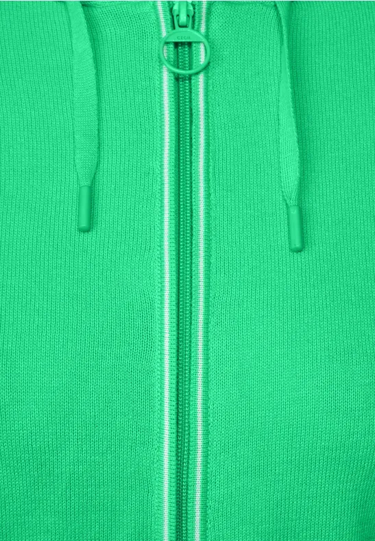 Hoodie Zipper Cardigan smash green