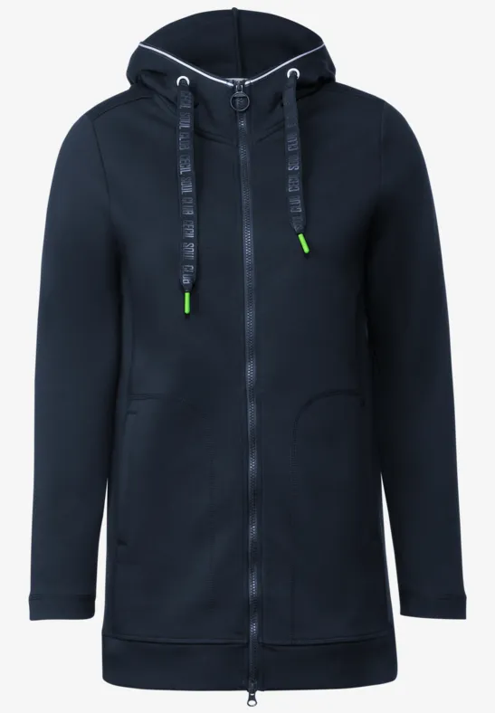 Lange sweatshirtjas deep blue