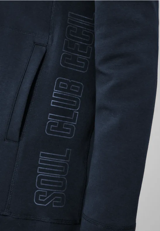 Lange sweatshirtjas deep blue