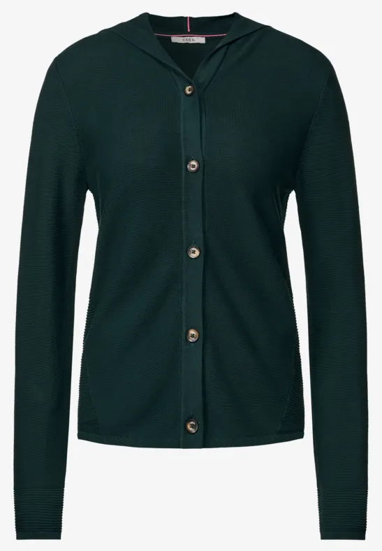 Cardigan avec mélange de structures cypress green