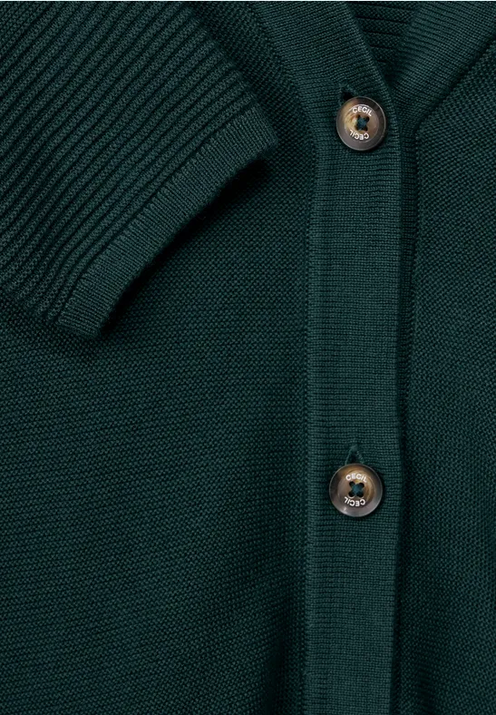 Cardigan avec mélange de structures cypress green