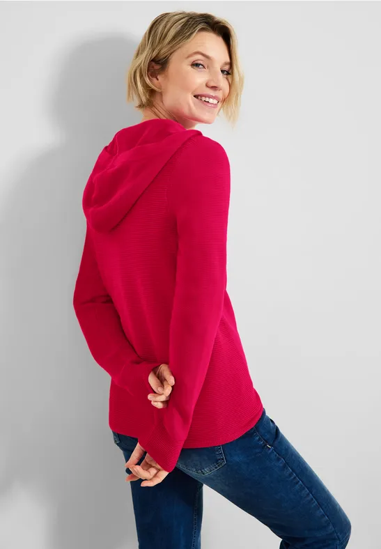 Cardigan avec mélange de structures fresh pink